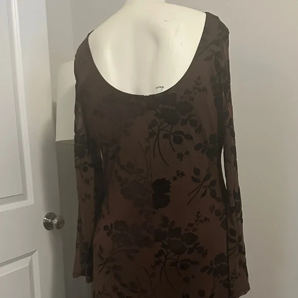Harlow Brown Floral Long Sleeve Maxi Dress - Picture 11 of 17